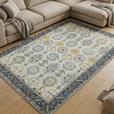 Washable Area Rugs for Living Room, Bedroom & Dining Room – Modern Soft Low Pile Non Slip Carpet – Pet Friendly Waterproof Foldable Rugs for Home