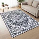Washable Area Rugs for Living Room, Bedroom & Dining Room – Modern Soft Low Pile Non Slip Carpet – Pet Friendly Waterproof Foldable Rugs for Home