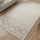 Washable Area Rugs for Living Room, Bedroom & Dining Room – Modern Soft Low Pile Non Slip Carpet – Pet Friendly Waterproof Foldable Rugs for Home