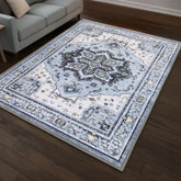 Washable Area Rugs for Living Room, Bedroom & Dining Room – Modern Soft Low Pile Non Slip Carpet – Pet Friendly Waterproof Foldable Rugs for Home
