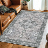 Washable Area Rugs for Living Room, Bedroom & Dining Room – Modern Soft Low Pile Non Slip Carpet – Pet Friendly Waterproof Foldable Rugs for Home