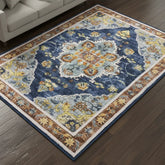 Washable Area Rugs for Living Room, Bedroom & Dining Room – Modern Soft Low Pile Non Slip Carpet – Pet Friendly Waterproof Foldable Rugs for Home
