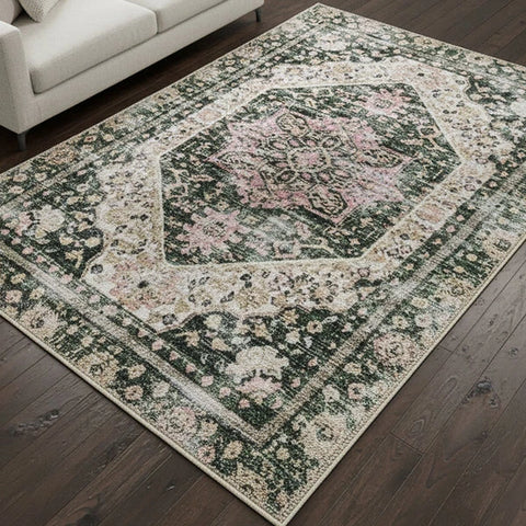 Washable Area Rugs for Living Room, Bedroom & Dining Room – Modern Soft Low Pile Non Slip Carpet – Pet Friendly Waterproof Foldable Rugs for Home