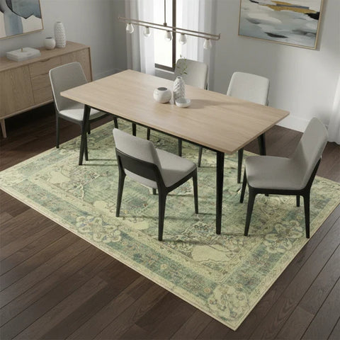 Washable Area Rugs for Living Room, Bedroom & Dining Room – Modern Soft Low Pile Non Slip Carpet – Pet Friendly Waterproof Foldable Rugs for Home