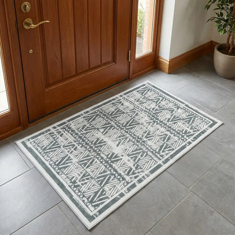 Washable Area Rugs for Living Room, Bedroom & Dining Room – Modern Soft Low Pile Non Slip Carpet – Pet Friendly Waterproof Foldable Rugs for Home