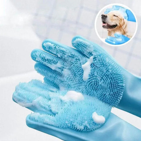Rubber Scrubbers - Pet Bathing & Dog Grooming Gloves