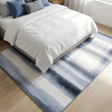 Washable Area Rugs for Living Room, Bedroom & Dining Room – Modern Soft Low Pile Non Slip Carpet – Pet Friendly Waterproof Foldable Rugs for Home