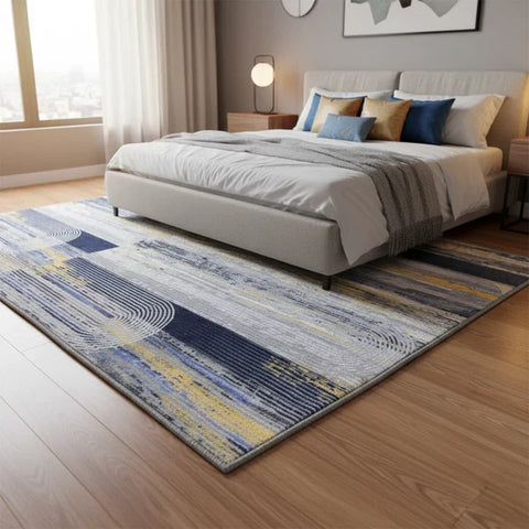Washable Area Rugs for Living Room, Bedroom & Dining Room – Modern Soft Low Pile Non Slip Carpet – Pet Friendly Waterproof Foldable Rugs for Home