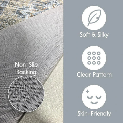 Washable Area Rugs for Living Room, Bedroom & Dining Room – Modern Soft Low Pile Non Slip Carpet – Pet Friendly Waterproof Foldable Rugs for Home