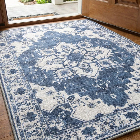 Washable Area Rugs for Living Room, Bedroom & Dining Room – Modern Soft Low Pile Non Slip Carpet – Pet Friendly Waterproof Foldable Rugs for Home