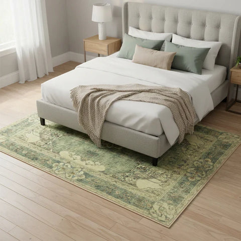 Washable Area Rugs for Living Room, Bedroom & Dining Room – Modern Soft Low Pile Non Slip Carpet – Pet Friendly Waterproof Foldable Rugs for Home
