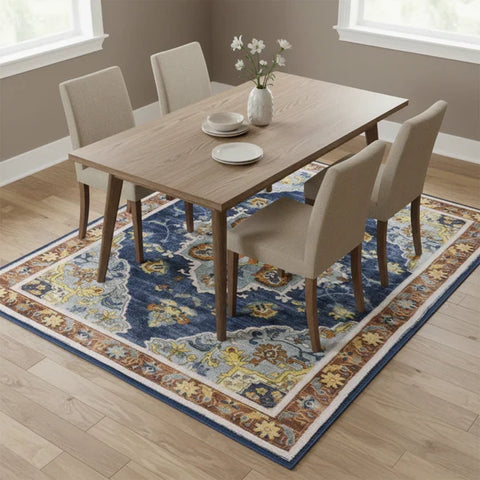 Washable Area Rugs for Living Room, Bedroom & Dining Room – Modern Soft Low Pile Non Slip Carpet – Pet Friendly Waterproof Foldable Rugs for Home