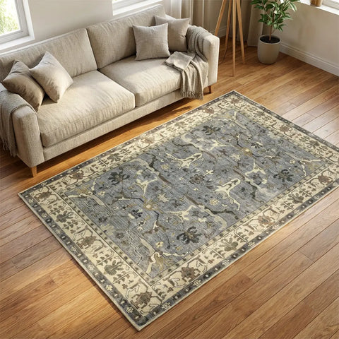 Washable Area Rugs for Living Room, Bedroom & Dining Room – Modern Soft Low Pile Non Slip Carpet – Pet Friendly Waterproof Foldable Rugs for Home