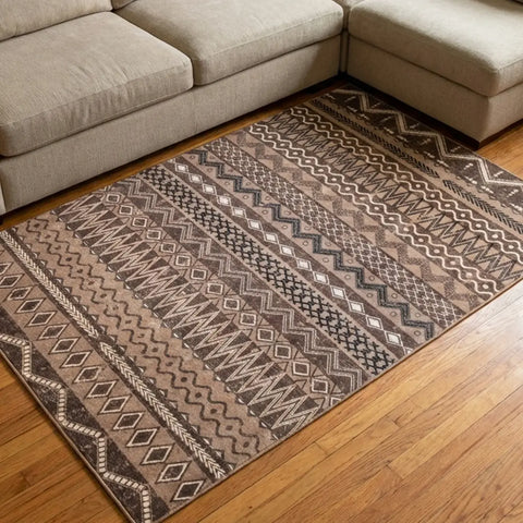 Washable Area Rugs for Living Room, Bedroom & Dining Room – Modern Soft Low Pile Non Slip Carpet – Pet Friendly Waterproof Foldable Rugs for Home