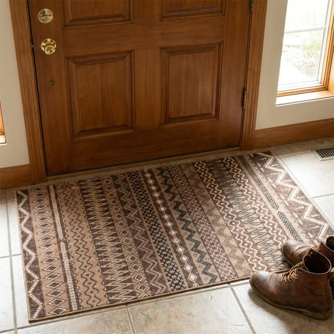 Washable Area Rugs for Living Room, Bedroom & Dining Room – Modern Soft Low Pile Non Slip Carpet – Pet Friendly Waterproof Foldable Rugs for Home