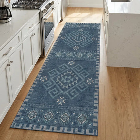 Washable Area Rugs for Living Room, Bedroom & Dining Room – Modern Soft Low Pile Non Slip Carpet – Pet Friendly Waterproof Foldable Rugs for Home
