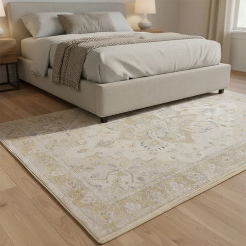 Washable Area Rugs for Living Room, Bedroom & Dining Room – Modern Soft Low Pile Non Slip Carpet – Pet Friendly Waterproof Foldable Rugs for Home