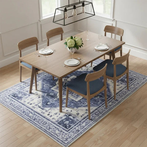 Washable Area Rugs for Living Room, Bedroom & Dining Room – Modern Soft Low Pile Non Slip Carpet – Pet Friendly Waterproof Foldable Rugs for Home