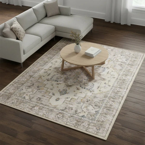 Washable Area Rugs for Living Room, Bedroom & Dining Room – Modern Soft Low Pile Non Slip Carpet – Pet Friendly Waterproof Foldable Rugs for Home