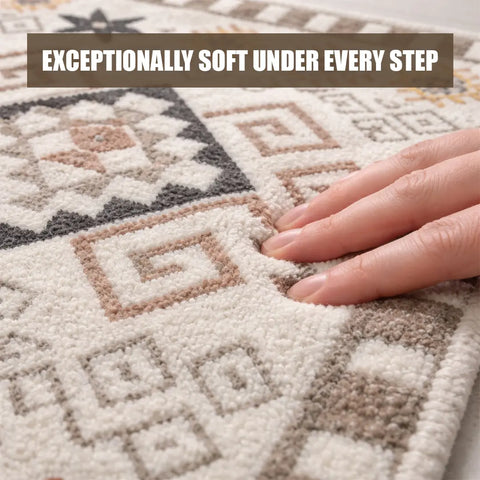 Washable Area Rugs for Living Room, Bedroom & Dining Room – Modern Soft Low Pile Non Slip Carpet – Pet Friendly Waterproof Foldable Rugs for Home