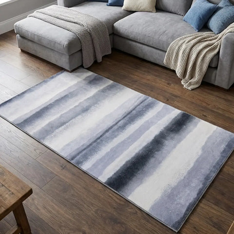 Washable Area Rugs for Living Room, Bedroom & Dining Room – Modern Soft Low Pile Non Slip Carpet – Pet Friendly Waterproof Foldable Rugs for Home