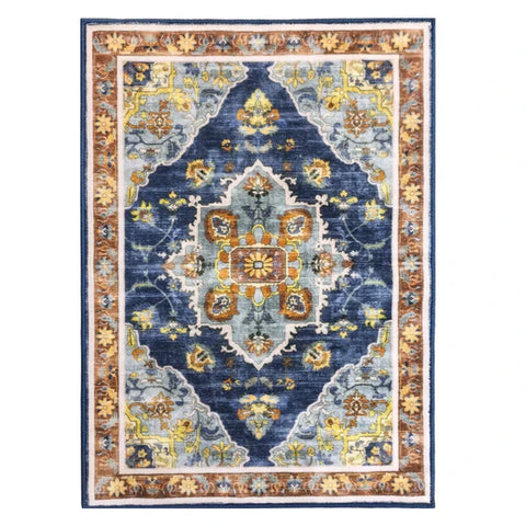 Washable Area Rugs for Living Room, Bedroom & Dining Room – Modern Soft Low Pile Non Slip Carpet – Pet Friendly Waterproof Foldable Rugs for Home